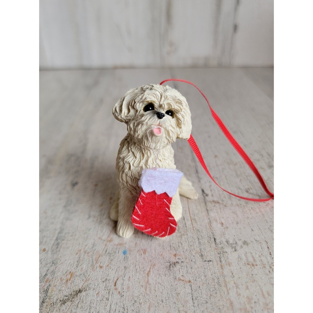 Sandicast dog stocking mini pet ornament Xmas puppy home decor